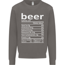 Funny Beer Nutritional Facts Alcohol Mens Sweatshirt Jumper Charcoal