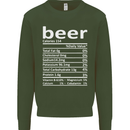 Funny Beer Nutritional Facts Alcohol Mens Sweatshirt Jumper Forest Green