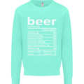 Funny Beer Nutritional Facts Alcohol Mens Sweatshirt Jumper Peppermint