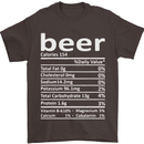 Funny Beer Nutritional Facts Alcohol Mens T-Shirt Cotton Gildan Dark Chocolate