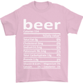 Funny Beer Nutritional Facts Alcohol Mens T-Shirt Cotton Gildan Light Pink