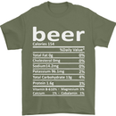 Funny Beer Nutritional Facts Alcohol Mens T-Shirt Cotton Gildan Military Green