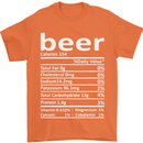 Funny Beer Nutritional Facts Alcohol Mens T-Shirt Cotton Gildan Orange