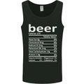 Funny Beer Nutritional Facts Alcohol Mens Vest Tank Top Black