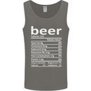 Funny Beer Nutritional Facts Alcohol Mens Vest Tank Top Charcoal