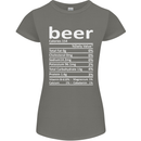 Funny Beer Nutritional Facts Alcohol Womens Petite Cut T-Shirt Charcoal