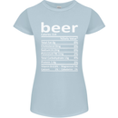 Funny Beer Nutritional Facts Alcohol Womens Petite Cut T-Shirt Light Blue