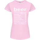 Funny Beer Nutritional Facts Alcohol Womens Petite Cut T-Shirt Light Pink