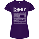 Funny Beer Nutritional Facts Alcohol Womens Petite Cut T-Shirt Purple
