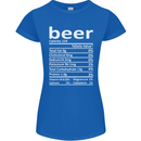 Funny Beer Nutritional Facts Alcohol Womens Petite Cut T-Shirt Royal Blue