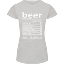 Funny Beer Nutritional Facts Alcohol Womens Petite Cut T-Shirt Sports Grey