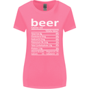 Funny Beer Nutritional Facts Alcohol Womens Wider Cut T-Shirt Azalea