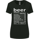 Funny Beer Nutritional Facts Alcohol Womens Wider Cut T-Shirt Black