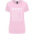 Funny Beer Nutritional Facts Alcohol Womens Wider Cut T-Shirt Light Pink