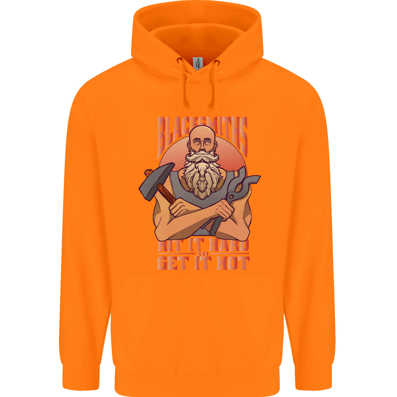 Funny Blacksmith Quote Childrens Kids Hoodie Orange