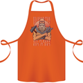 Funny Blacksmith Quote Cotton Apron 100% Organic Orange