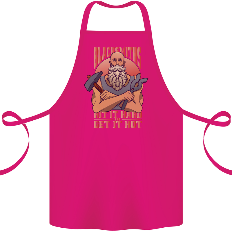 Funny Blacksmith Quote Cotton Apron 100% Organic Pink