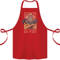 Funny Blacksmith Quote Cotton Apron 100% Organic Red