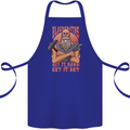 Funny Blacksmith Quote Cotton Apron 100% Organic Royal Blue