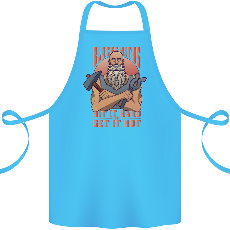 Funny Blacksmith Quote Cotton Apron 100% Organic Turquoise