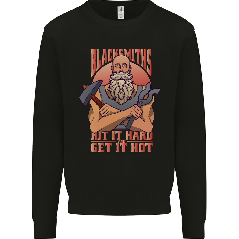 Funny Blacksmith Quote Kids Sweatshirt Jumper Black