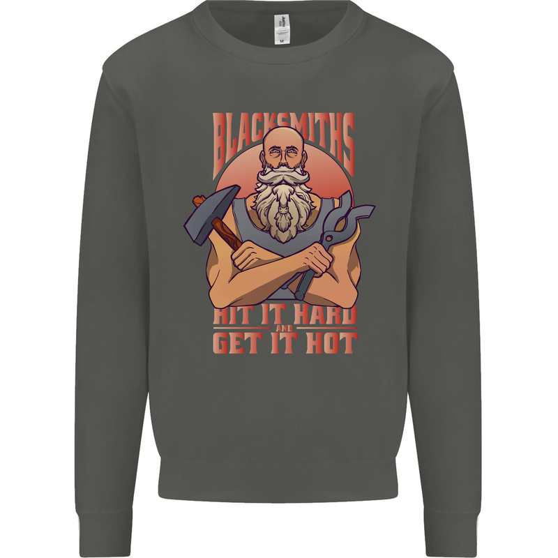 Funny Blacksmith Quote Kids Sweatshirt Jumper Storm Grey