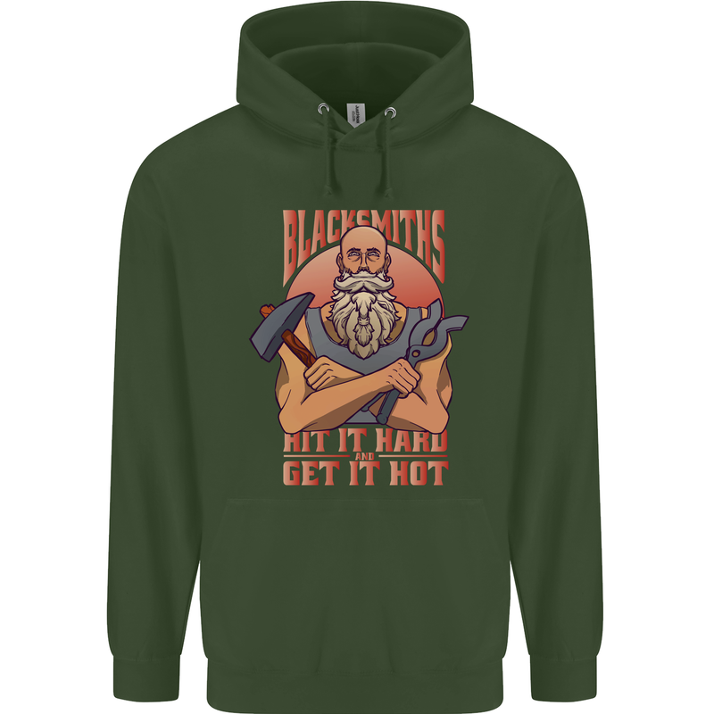Funny Blacksmith Quote Mens 80% Cotton Hoodie Forest Green