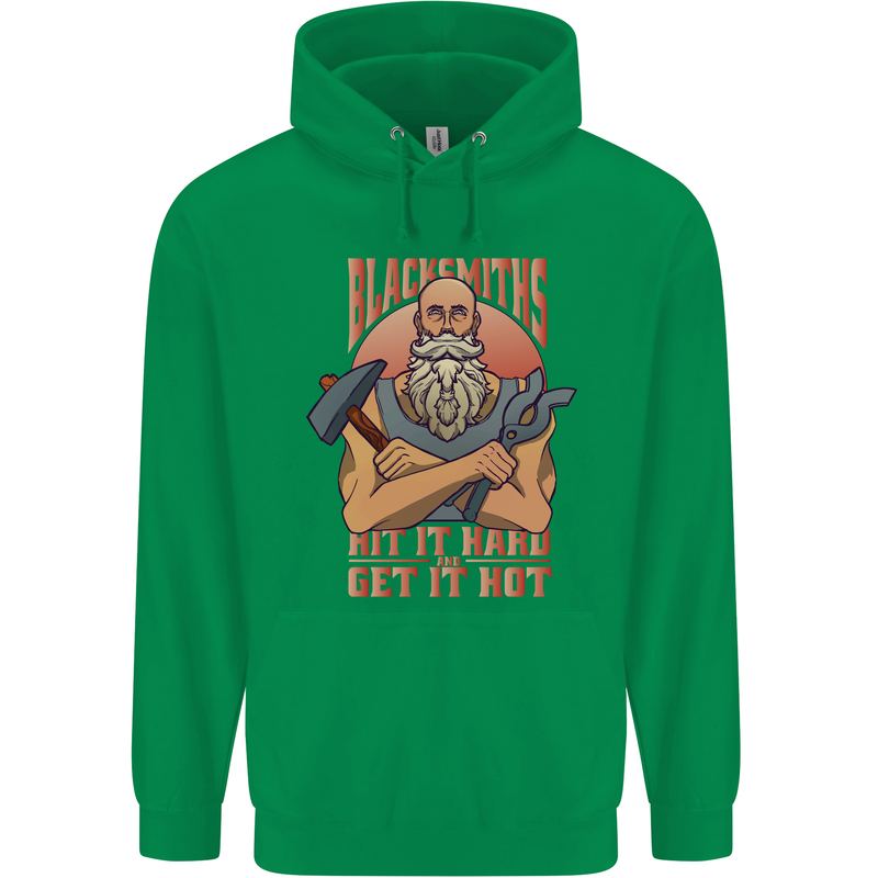 Funny Blacksmith Quote Mens 80% Cotton Hoodie Irish Green