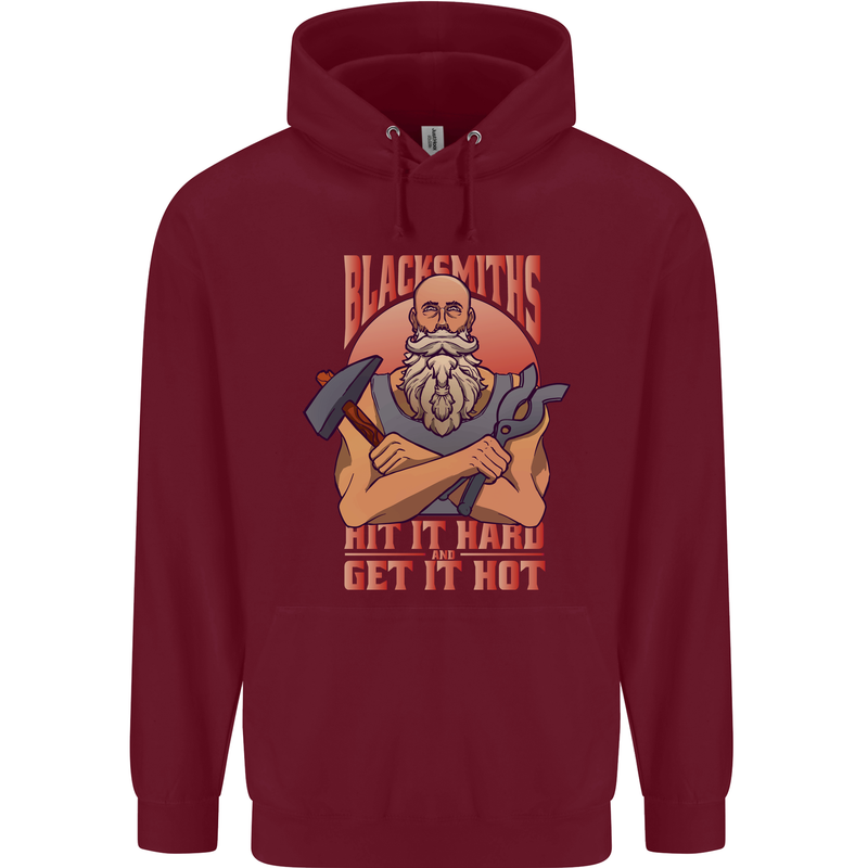 Funny Blacksmith Quote Mens 80% Cotton Hoodie Maroon