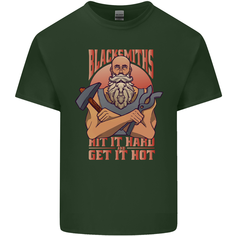 Funny Blacksmith Quote Mens Cotton T-Shirt Tee Top Forest Green
