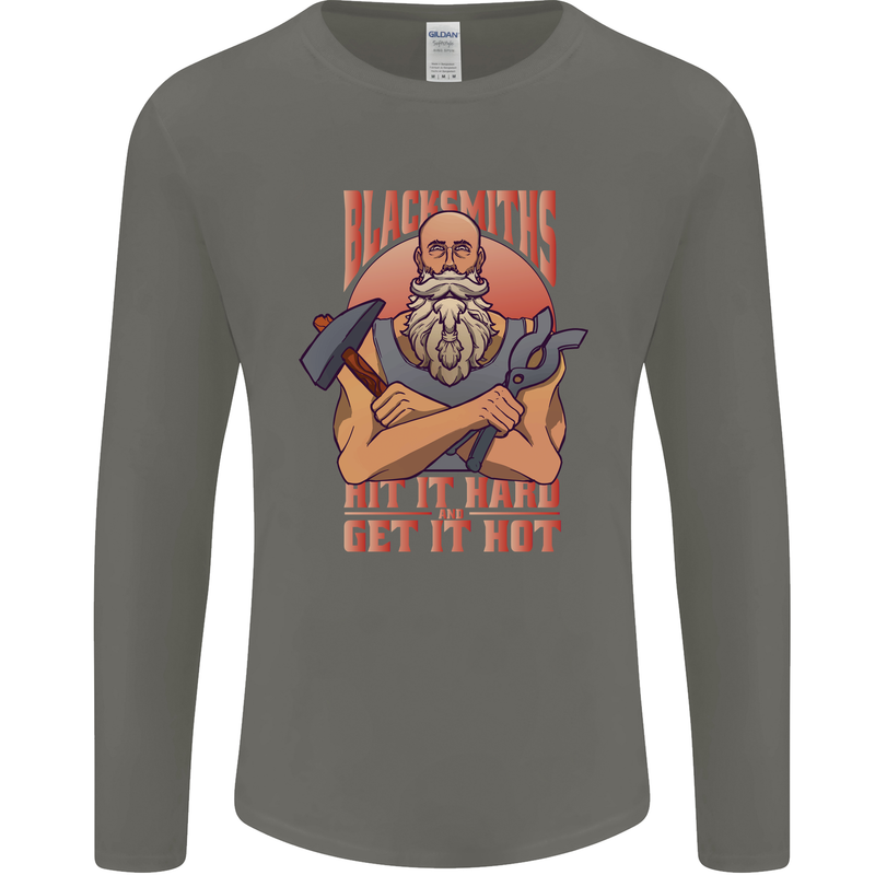 Funny Blacksmith Quote Mens Long Sleeve T-Shirt Charcoal