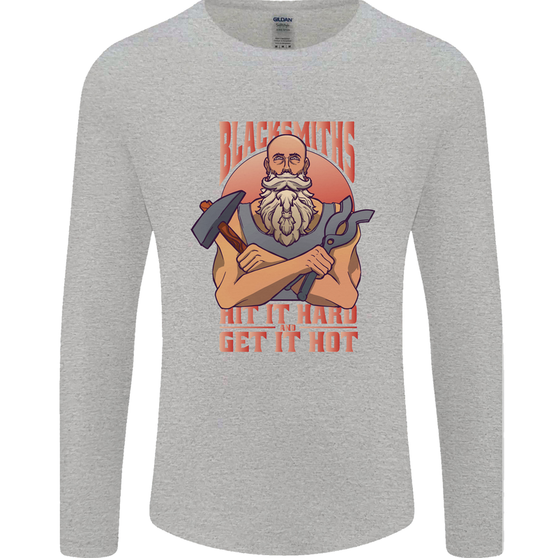 Funny Blacksmith Quote Mens Long Sleeve T-Shirt Sports Grey