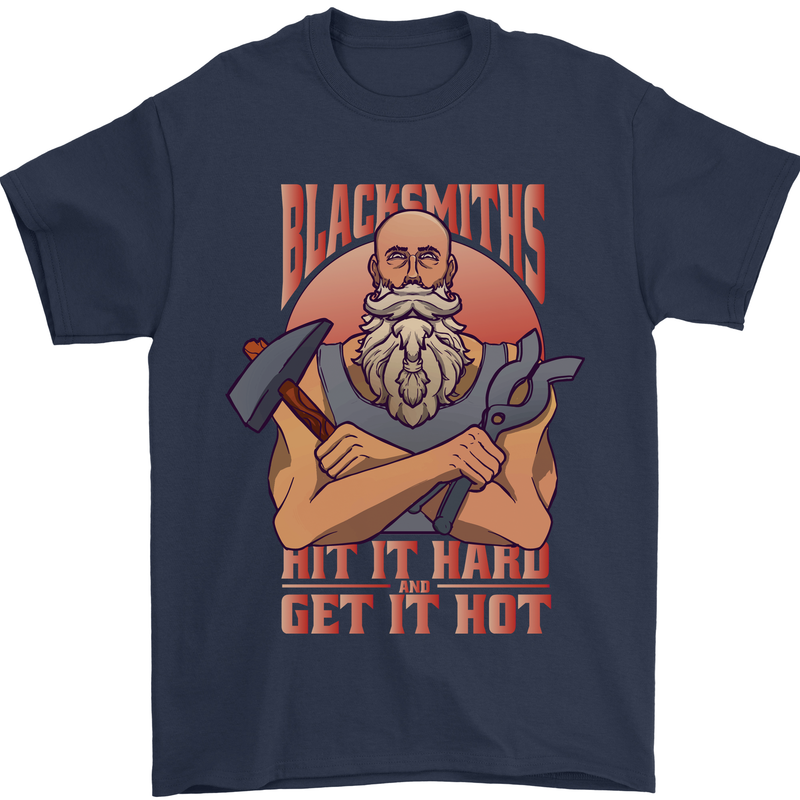 Funny Blacksmith Quote Mens T-Shirt 100% Cotton Navy Blue