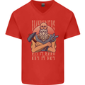 Funny Blacksmith Quote Mens V-Neck Cotton T-Shirt Red