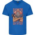 Funny Blacksmith Quote Mens V-Neck Cotton T-Shirt Royal Blue