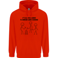 Funny Camping Sausage Childrens Kids Hoodie Bright Red