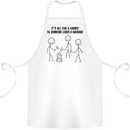 Funny Camping Sausage Cotton Apron 100% Organic White