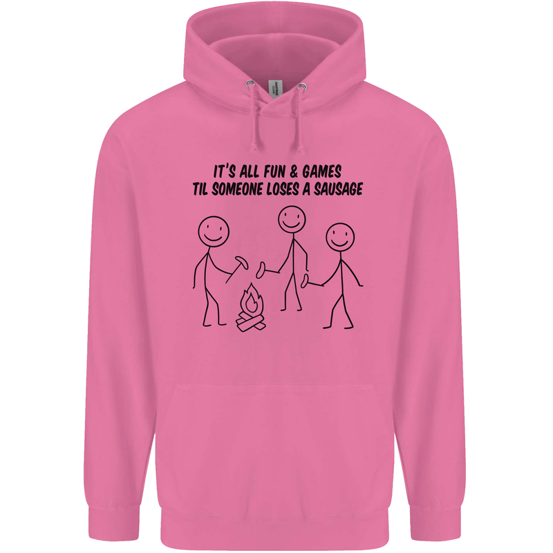 Funny Camping Sausage Mens 80% Cotton Hoodie Azelea