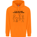 Funny Camping Sausage Mens 80% Cotton Hoodie Orange