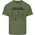 Funny Camping Sausage Mens Cotton T-Shirt Tee Top Military Green