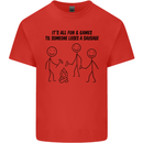Funny Camping Sausage Mens Cotton T-Shirt Tee Top Red