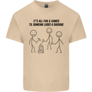 Funny Camping Sausage Mens Cotton T-Shirt Tee Top Sand