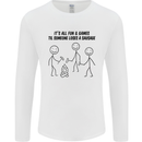 Funny Camping Sausage Mens Long Sleeve T-Shirt White