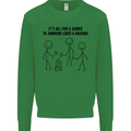 Funny Camping Sausage Mens Sweatshirt Jumper Irish Green