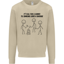 Funny Camping Sausage Mens Sweatshirt Jumper Sand