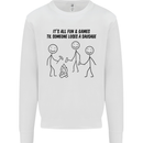 Funny Camping Sausage Mens Sweatshirt Jumper White