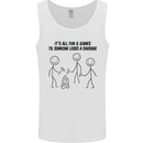 Funny Camping Sausage Mens Vest Tank Top White