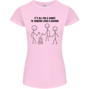Funny Camping Sausage Womens Petite Cut T-Shirt Light Pink