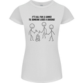 Funny Camping Sausage Womens Petite Cut T-Shirt White