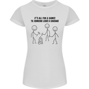 Funny Camping Sausage Womens Petite Cut T-Shirt White